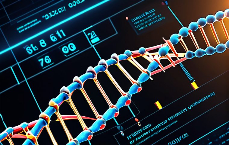 A futuristic, high-tech scene depicting DNA strands being precisely edited by glowing, almost surgical molecular tools, akin to a sophisticated graphic design interface for life's blueprint. The background features intricate, abstract genetic code patterns, emphasizing precision and the revolutionary impact of genetic engineering. Clean, scientific, and slightly ethereal lighting.