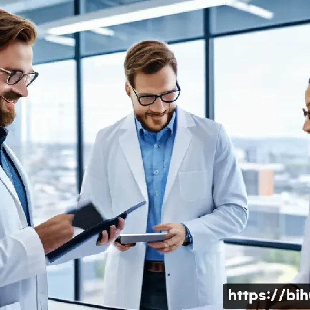 생물학자 창업과 혁신 - **Biologist-Entrepreneurs in a Modern Lab-Office Hybrid:** A vibrant, brightly lit scene featuring a...